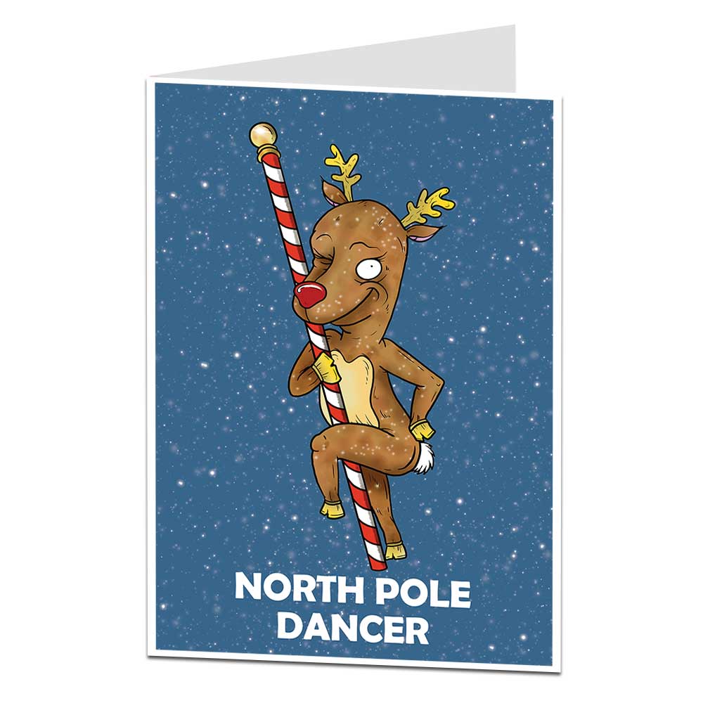 North Pole Dancer Christmas Card