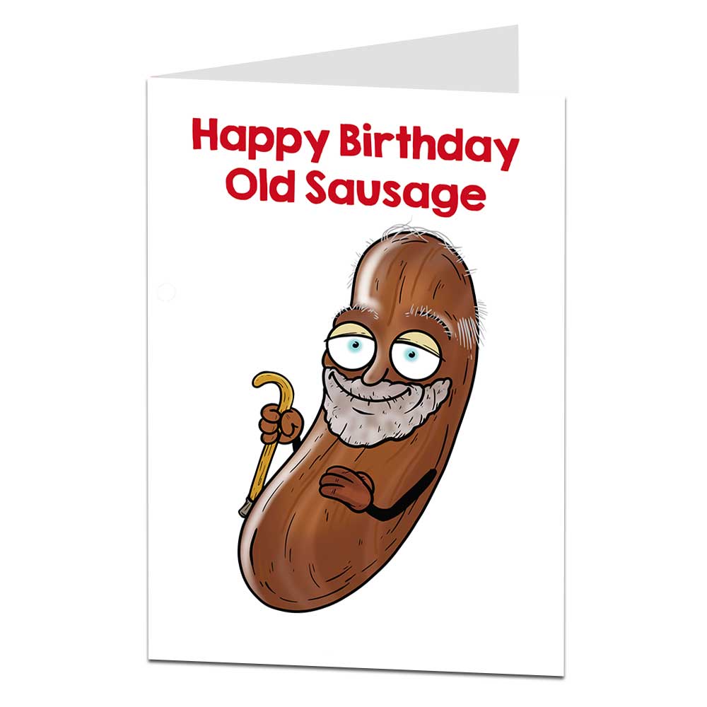 Old Sausage Birthday Card