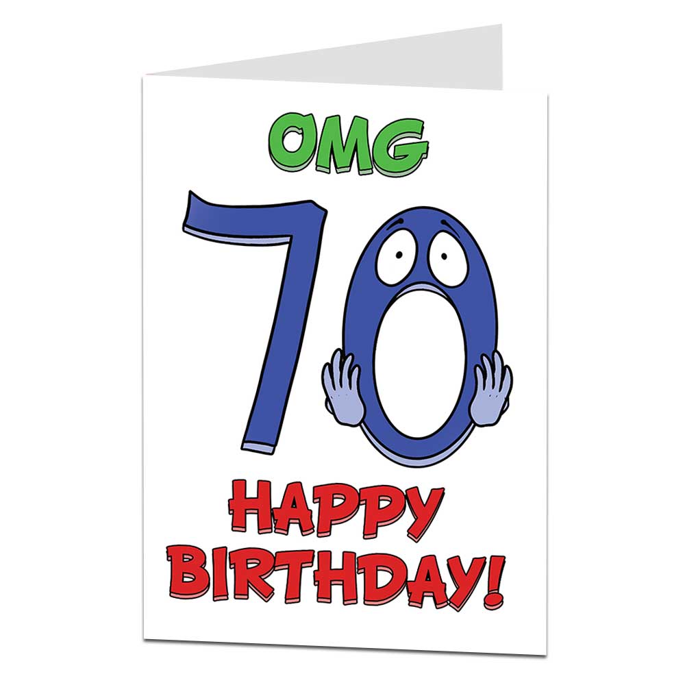OMG 70 70th Birthday Card