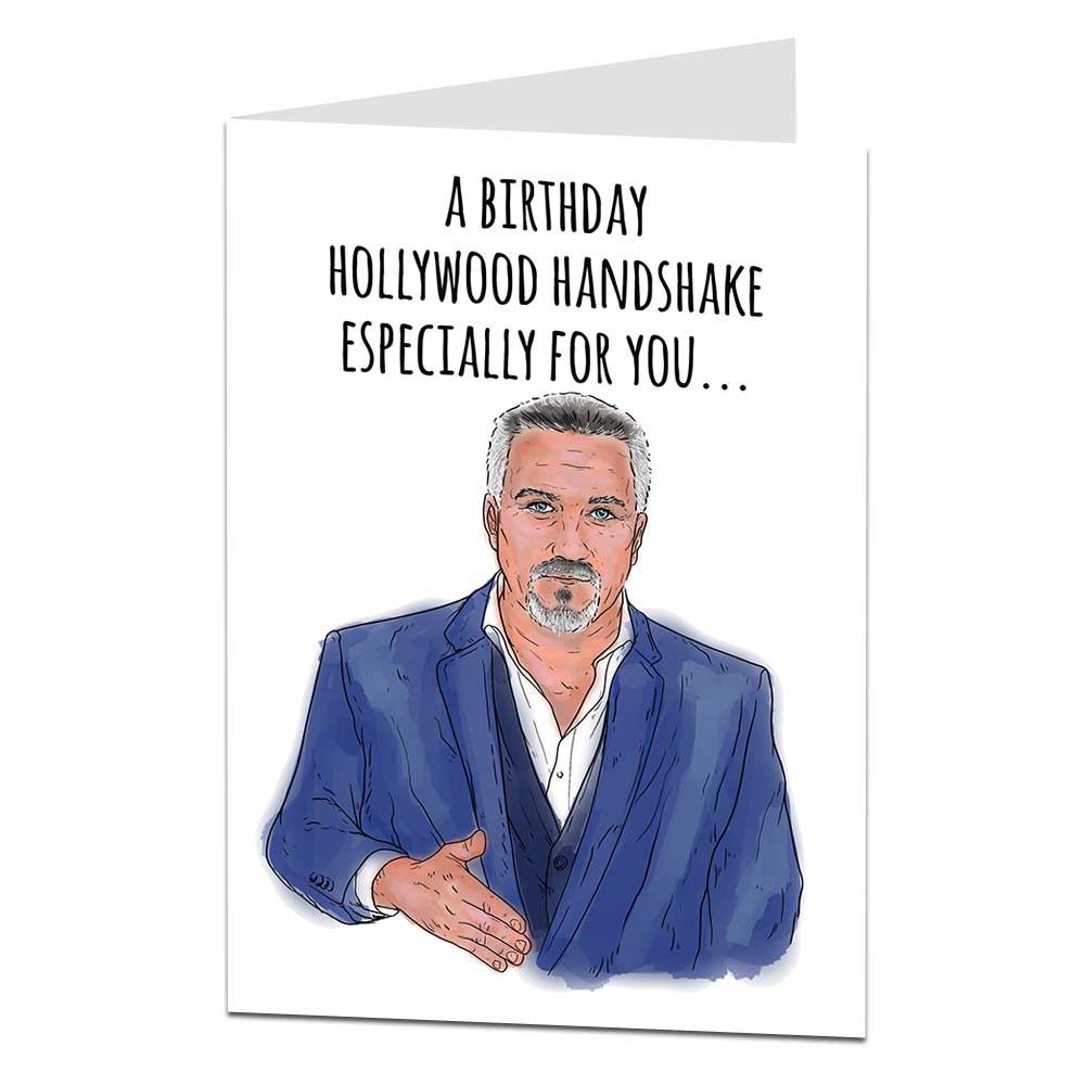 Hollywood Handshake Birthday Card
