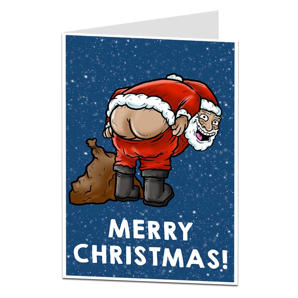 Santa Mooney Christmas Card