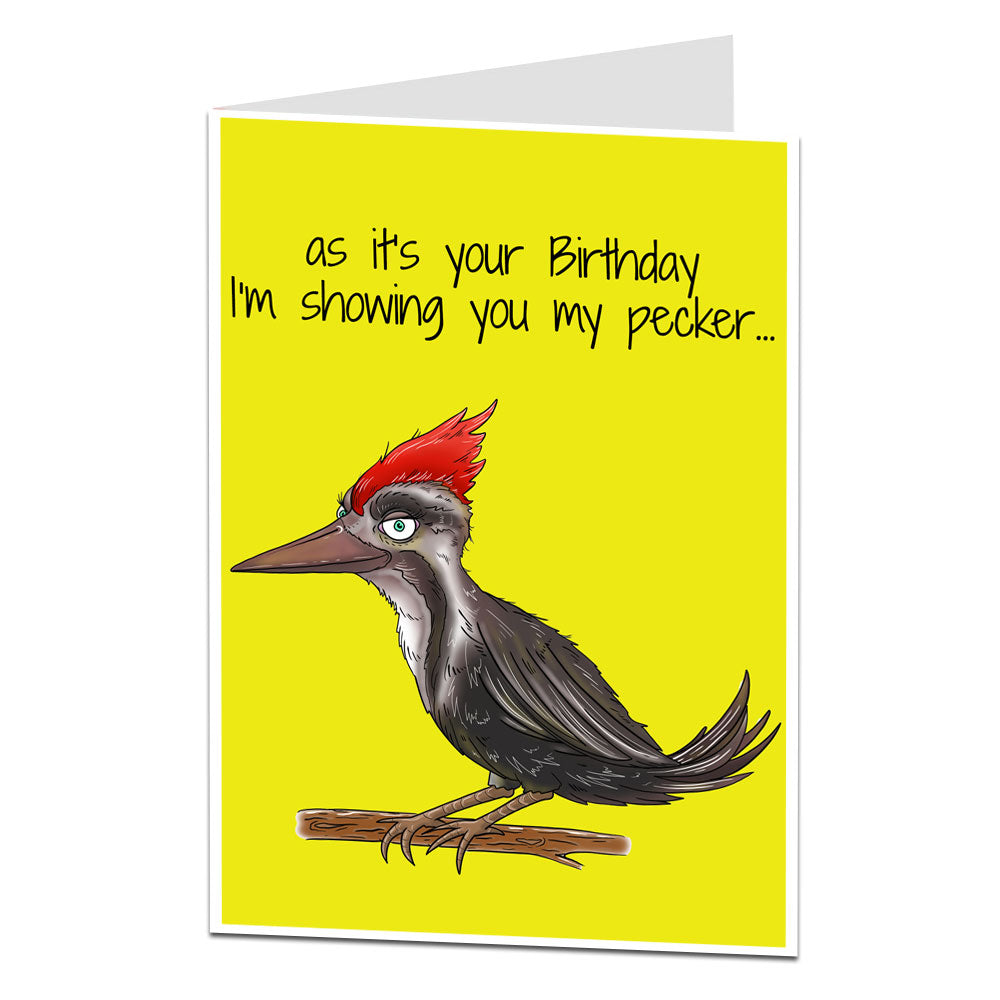 Showing You My Pecker Birthday Card