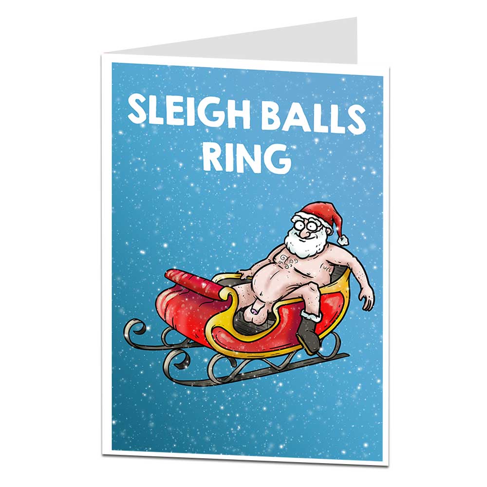 Rude Sleigh Bells Ring Christmas Card