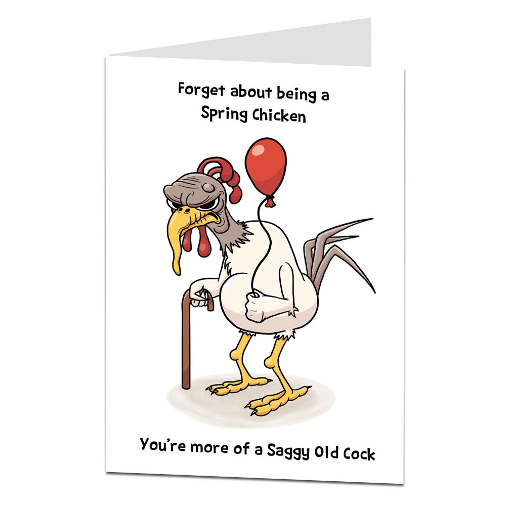 Saggy Old Cock Birthday Card