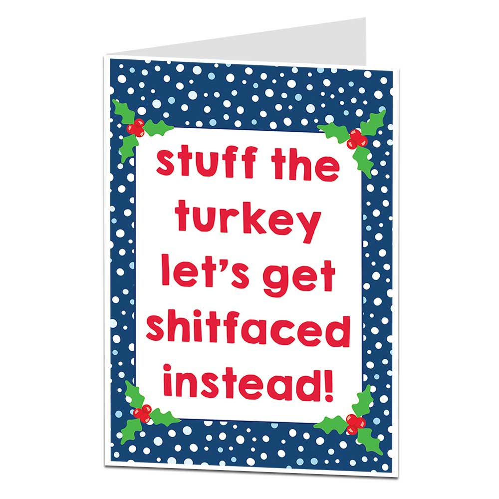 Let's Get Shitfaced Christmas Card