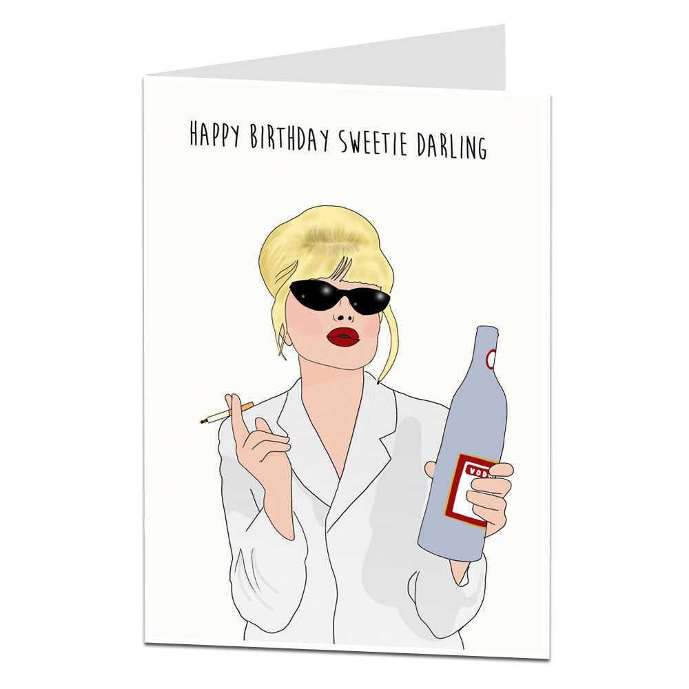 Happy Birthday Sweetie Darling Card Patsy Ab Fab 