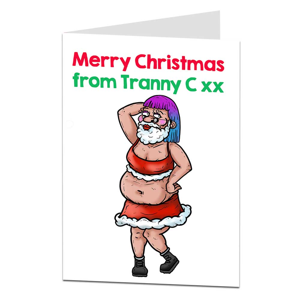 Tranny Santa Christmas Card