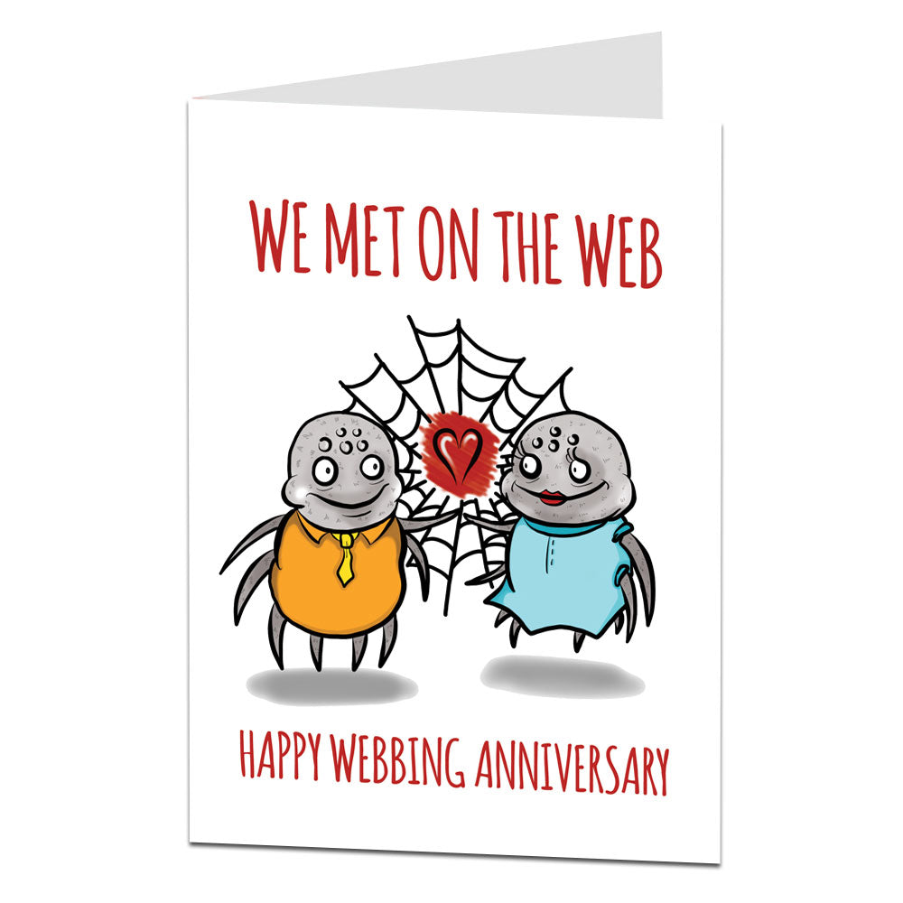 Met On The Web Anniversary Card